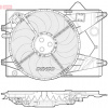 Ventilátor chladenia motora DENSO DER15003 Ventilátor chladenia motora DENSO DER15003