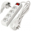 Prodlužovací kabel 3m - 4 zásuvky - bílý s vypínačem Prodlužovací kabel 3m - 4 zásuvky - bílý s vypínačem