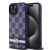 DKNY PU Leather Checkered Pattern and Stripe Zadní pro iPhone 15 Blue DKHCP15SPCPTSSB DKNY PU Leather Checkered Pattern and Stripe Zadní pro iPhone 15 Blue DKHCP15SPCPTSSB