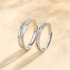 GRACE Silver Jewellery Souprava snubních prstýnků Forever LOVE - stříbro 925/1000 P-DQ8202R/47 nastavitelná Stříbrná GRACE Silver Jewellery Souprava snubních prstýnků Forever LOVE - stříbro 925/1000 P-DQ8202R/47 nastavitelná Stříbrná