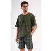 Pánske pyžamo šortky David - khaki M (Vienetta MAN) Pánske pyžamo šortky David - khaki M (Vienetta MAN)