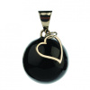 Bola Tehotenská rolnička Essentials Black with heart charm Bola Tehotenská rolnička Essentials Black with heart charm