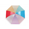 Detský priehľadný dáždnik dúha biela 1ks Detský priehľadný dáždnik dúha biela 1ks
