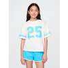 GAP Detské oversize tričko Varsity Biela XXL GAP Detské oversize tričko Varsity Biela XXL