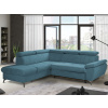 Rohová sedacia súprava Gisele, modrá látka, ľavý roh Rohová sedacia súprava Gisele, modrá látka, ľavý roh