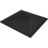 Mexen Stone+, štvorcová vanička z minerálneho kompozitu 70 x 70 cm, čierna, čierna krytka, 44707070-B Mexen Stone+, štvorcová vanička z minerálneho kompozitu 70 x 70 cm, čierna, čierna krytka, 44707070-B