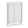Interier-Ricany Policová skriňa ALFA ROOT, posuvné dvere, 2 police, 80x45x121,5cm, biela Interier-Ricany Policová skriňa ALFA ROOT, posuvné dvere, 2 police, 80x45x121,5cm, biela
