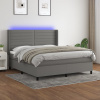 zahrada-XL Posteľ boxsping s matracom a LED tmavosivá 180x200 cm látka 3138414 zahrada-XL Posteľ boxsping s matracom a LED tmavosivá 180x200 cm látka 3138414