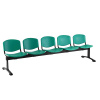 Alba CR Plastová lavica ISO, 5-sedadlo - čierne nohy, zelená Alba CR Plastová lavica ISO, 5-sedadlo - čierne nohy, zelená