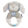 Detská plyšová hrkálka Baby Mix psík modrý Detská plyšová hrkálka Baby Mix psík modrý