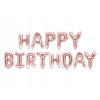 Fóliový balónik 340 × 35 cm Happy Birthday ružový Fóliový balónik 340 × 35 cm Happy Birthday ružový