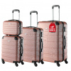 InternetovaZahrada - Set cestovných kufrov Essential 4-dielny - ružový InternetovaZahrada - Set cestovných kufrov Essential 4-dielny - ružový
