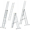 Rebrík hliníkový s úpravou na schody 3 x 9 stupne, 247/298/405 cm, nosnosť 150 kg, VASKO Rebrík hliníkový s úpravou na schody 3 x 9 stupne, 247/298/405 cm, nosnosť 150 kg, VASKO