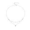 For Silver Dvojitý náhrdelník s Moissanitom 0,5ct Style - Striebro 925 For Silver Dvojitý náhrdelník s Moissanitom 0,5ct Style - Striebro 925
