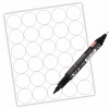 Prázdne štítky 30 ks biele 3,5cm + čierny popisovač Prázdne štítky 30 ks biele 3,5cm + čierny popisovač