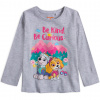 Dievčenské tričko PAW PATROL BE KIND šedé Veľkosť: 98 Dievčenské tričko PAW PATROL BE KIND šedé Veľkosť: 98
