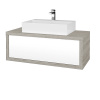 Dreja Umývadlová skriňa STORM SZZ 100 (umývadlo Kube) - D05 Oregon / L01 Biela vysoký lesk Dreja Umývadlová skriňa STORM SZZ 100 (umývadlo Kube) - D05 Oregon / L01 Biela vysoký lesk
