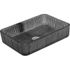 Mexen Akra sklenené umývadlo na dosku 46 x 33 cm, čierne - 24024670 Mexen Akra sklenené umývadlo na dosku 46 x 33 cm, čierne - 24024670