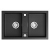Sapho Dvojdrez granitový, 78x48cm, čierny GR2224 Sapho Dvojdrez granitový, 78x48cm, čierny GR2224