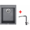 Sinks Cube 410 Titanium + Mix 3 P GR Sinks Cube 410 Titanium + Mix 3 P GR