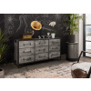Bighome - STEEL Príborník 150x45x80, lakovaný, mango,prírodná Bighome - STEEL Príborník 150x45x80, lakovaný, mango,prírodná
