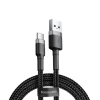 Kábel Baseus Cafule USB-C 3A 1m (sivo-čierny) Kábel Baseus Cafule USB-C 3A 1m (sivo-čierny)