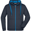 James & Nicholson Mikina Doubleface JN 355 na zip, pánská COT020355e0903-navy/aqua L Navy/modrá aqua James & Nicholson Mikina Doubleface JN 355 na zip, pánská COT020355e0903-navy/aqua L Navy/modrá aqua