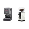 Gaggia Classic E24, grey + Eureka Mignon Silenzio 55, BL white Gaggia Classic E24, grey + Eureka Mignon Silenzio 55, BL white