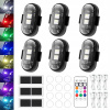 Bezdrôtová LED Stroboskopická Lampa Silné Biele + Farebné Svetlo 6 ks Diaľkové Ovládanie Bezdrôtová LED Stroboskopická Lampa Silné Biele + Farebné Svetlo 6 ks Diaľkové Ovládanie