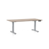 Rauman Výškovo nastaviteľný stôl OfficeTech D, 160 x 80 cm, sivá podnož, dub Rauman Výškovo nastaviteľný stôl OfficeTech D, 160 x 80 cm, sivá podnož, dub