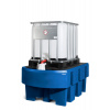 Záchytná vaňa z polyetylénu (PE), pre 1 IBC à 1000 l, stáčací priestor a mrežový rošt Záchytná vaňa z polyetylénu (PE), pre 1 IBC à 1000 l, stáčací priestor a mrežový rošt