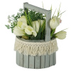 Drevený kvetináč 676-2G 21x14cm sivý Drevený kvetináč 676-2G 21x14cm sivý