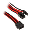 PHANTEKS 6+2-Pin PCIe Extension 50cm - sleeved black / red PH-CB8V_BR PHANTEKS 6+2-Pin PCIe Extension 50cm - sleeved black / red PH-CB8V_BR
