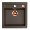 Alveus FORMIC 20 kuchynský granitový drez so sifónom 52x51 Chocolate+prepad copper 1103764+copper Alveus FORMIC 20 kuchynský granitový drez so sifónom 52x51 Chocolate+prepad copper 1103764+copper