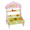 Mentari Drevený detský predajný stánok s ovocím a zeleninou - ružový Mentari Drevený detský predajný stánok s ovocím a zeleninou - ružový