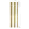 Kovové slamky G21 BeEco Classic 6 ks zlaté, rovné + kefka na čistenie Kovové slamky G21 BeEco Classic 6 ks zlaté, rovné + kefka na čistenie