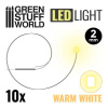 Green Stuff World LEDs WARM WHITE light - 2mm / LED diódy TEPLÁ BIELA - 2 mm 10ks Green Stuff World LEDs WARM WHITE light - 2mm / LED diódy TEPLÁ BIELA - 2 mm 10ks