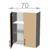 Casarredo CRAFT skrinka s odkvapkávačom 70, WD7092, grafit/biela matná Casarredo CRAFT skrinka s odkvapkávačom 70, WD7092, grafit/biela matná