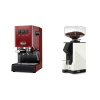 Gaggia Classic E24, red + Eureka Mignon Silenzio 55, BL white Gaggia Classic E24, red + Eureka Mignon Silenzio 55, BL white