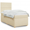 Box spring postel s matrací krémová 90x200 cm textil 3293461 Box spring postel s matrací krémová 90x200 cm textil 3293461