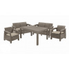 Keter Corfu Fiesta set dve dvojsedačky + dve kreslá + stôl cappuccino 227586 Keter Corfu Fiesta set dve dvojsedačky + dve kreslá + stôl cappuccino 227586