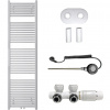 CERANO - Kúpeľňový radiátorový set Lincoln - kombinované vykurovanie, wifi tyč - stredové pripojenie 50 mm - 559W - biela lesklá - 1800x500 mm CERANO - Kúpeľňový radiátorový set Lincoln - kombinované vykurovanie, wifi tyč - stredové pripojenie 50 mm - 559W - biela lesklá - 1800x500 mm