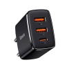 Kompaktná rýchlonabíjačka Baseus 2xUSB-A / USB-C PD 30W čierna (CCXJ-E01) Kompaktná rýchlonabíjačka Baseus 2xUSB-A / USB-C PD 30W čierna (CCXJ-E01)