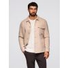 Ombre Men's shirt jacket - beige biela | hnedá | krémová XL Ombre 5907064531080 Ombre Men's shirt jacket - beige biela | hnedá | krémová XL Ombre 5907064531080