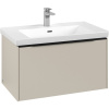 VILLEROY & BOCH Subway 3.0 závesná skrinka pod umývadlo, 1 zásuvka, s LED osvetlením, 772 x 478 x 429 mm, Cashmere Grey, C573L1VN VILLEROY & BOCH Subway 3.0 závesná skrinka pod umývadlo, 1 zásuvka, s LED osvetlením, 772 x 478 x 429 mm, Cashmere Grey, C573L1VN