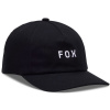 FOX Wordmark Adjustable Hat Black/White FOX Wordmark Adjustable Hat Black/White