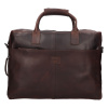 Pánska kožená taška na notebook Mustang Bruno - hnedá Pánska kožená taška na notebook Mustang Bruno - hnedá