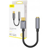Audio adaptér Baseus L54 USB-C mini jack 3,5 mm - čierno-šedý Audio adaptér Baseus L54 USB-C mini jack 3,5 mm - čierno-šedý