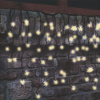 Spojovateľný svetelný záves, 200 LED, teplá biela, na vonkajšie použitie Spojovateľný svetelný záves, 200 LED, teplá biela, na vonkajšie použitie