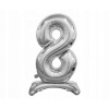 Godan Samostojaci fóliový balón 8 strieborný 74 cm Godan Samostojaci fóliový balón 8 strieborný 74 cm